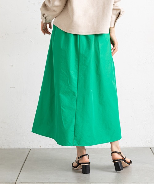 prose verse（プロズヴェール）の「メモリータフタギャザーフレアスカート（スカート・レディース・ブラック/ベージュ/グリーン・ﾌﾘ-）」の11枚目の写真