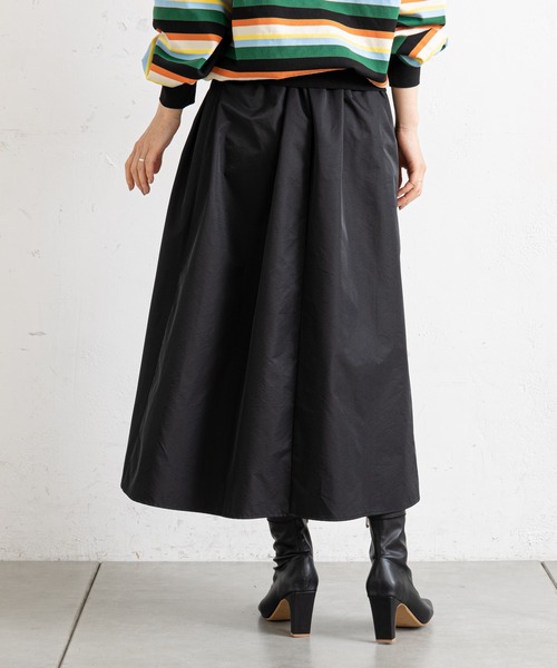 prose verse（プロズヴェール）の「メモリータフタギャザーフレアスカート（スカート・レディース・ブラック/ベージュ/グリーン・ﾌﾘ-）」の15枚目の写真