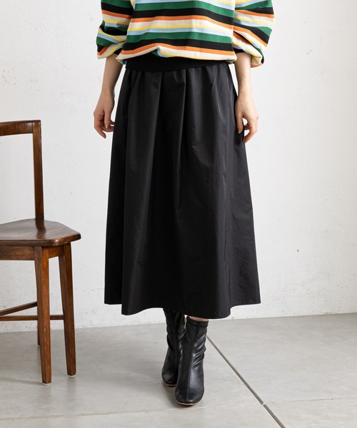 prose verse（プロズヴェール）の「メモリータフタギャザーフレアスカート（スカート・レディース・ブラック/ベージュ/グリーン・ﾌﾘ-）」の18枚目の写真