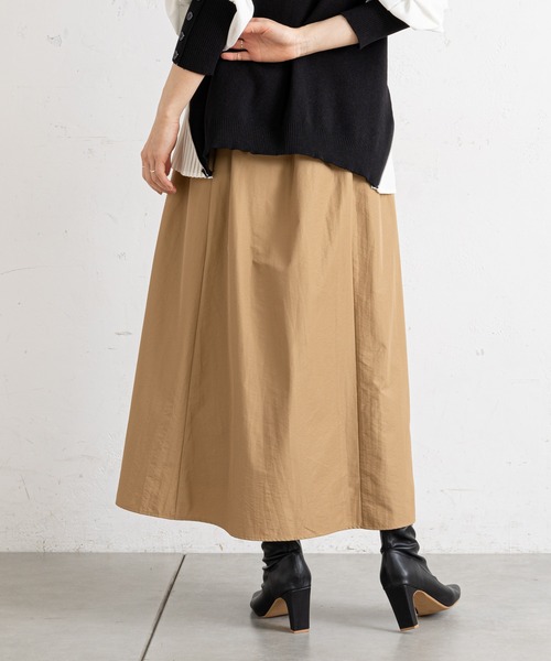 prose verse（プロズヴェール）の「メモリータフタギャザーフレアスカート（スカート・レディース・ブラック/ベージュ/グリーン・ﾌﾘ-）」の10枚目の写真