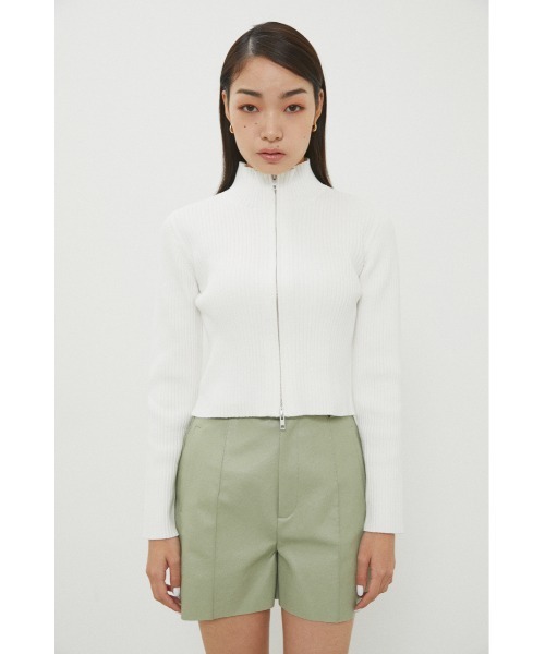 LAGUA GEM（ラグアジェム）の「FRONT ZIP 2WAY TOPS（ニット/セーター・レディース・ブラック/ライトグリーン/ホワイト・FREE）」の18枚目の写真