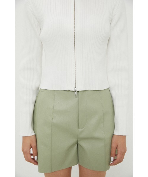 LAGUA GEM（ラグアジェム）の「FRONT ZIP 2WAY TOPS（ニット/セーター・レディース・ブラック/ライトグリーン/ホワイト・FREE）」の10枚目の写真