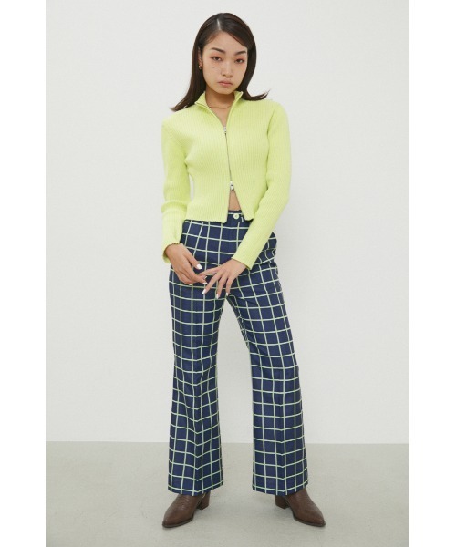 LAGUA GEM（ラグアジェム）の「FRONT ZIP 2WAY TOPS（ニット/セーター・レディース・ブラック/ライトグリーン/ホワイト・FREE）」の20枚目の写真