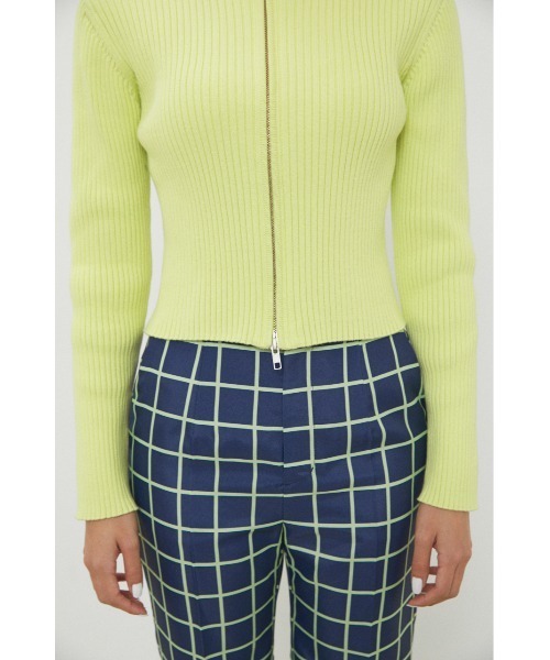 LAGUA GEM（ラグアジェム）の「FRONT ZIP 2WAY TOPS（ニット/セーター・レディース・ブラック/ライトグリーン/ホワイト・FREE）」の17枚目の写真