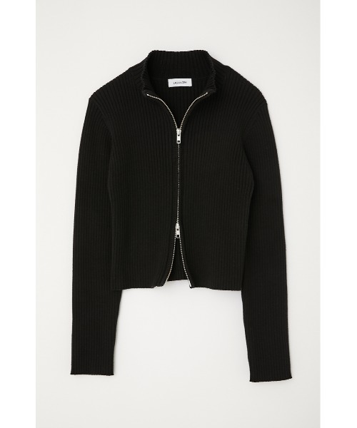 LAGUA GEM（ラグアジェム）の「FRONT ZIP 2WAY TOPS（ニット/セーター・レディース・ブラック/ライトグリーン/ホワイト・FREE）」の5枚目の写真