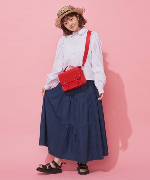 MERLOT（メルロー）の「デニムティアードスカート（デニムスカート・レディース・ブラック/ブルー・FREE）」の15枚目の写真