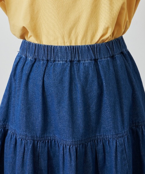 MERLOT（メルロー）の「デニムティアードスカート（デニムスカート・レディース・ブラック/ブルー・FREE）」の14枚目の写真