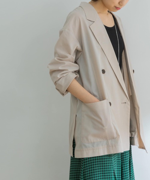 URBAN RESEARCH(アーバンリサーチ)の「『UR TECH Smart Linen Touch』リネンブレンドジャケット(その他アウター・レディース・チャコールグレー/ベージュ系その他/ブルー・FREE)」の17枚目の写真