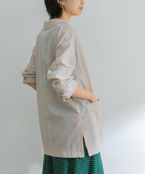 URBAN RESEARCH(アーバンリサーチ)の「『UR TECH Smart Linen Touch』リネンブレンドジャケット(その他アウター・レディース・チャコールグレー/ベージュ系その他/ブルー・FREE)」の18枚目の写真