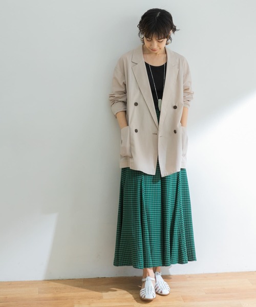 URBAN RESEARCH(アーバンリサーチ)の「『UR TECH Smart Linen Touch』リネンブレンドジャケット(その他アウター・レディース・チャコールグレー/ベージュ系その他/ブルー・FREE)」の22枚目の写真