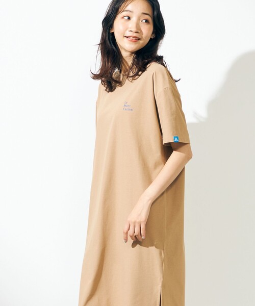 SHARE PARK（シェアパーク）の「【LADIES】UVカット ロゴ半袖カットワンピース（ワンピース・レディース・ホワイト系/ベージュ系/オールドローズ系/ブルー系・X-SMALL/MEDIUM/SMALL）」の11枚目の写真