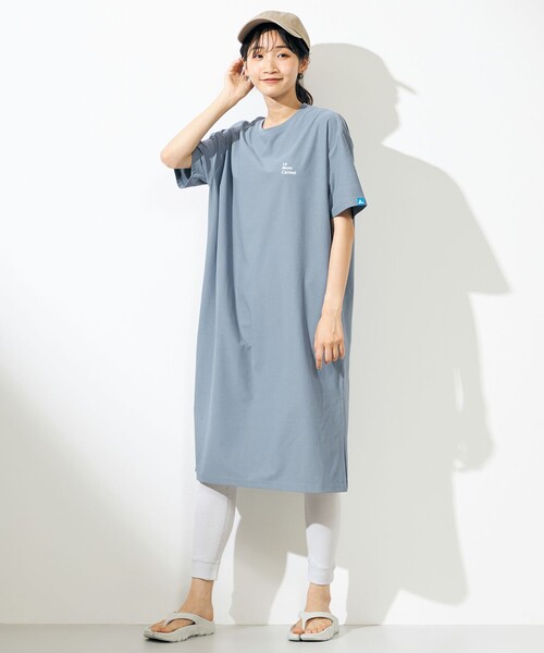 SHARE PARK（シェアパーク）の「【LADIES】UVカット ロゴ半袖カットワンピース（ワンピース・レディース・ホワイト系/ベージュ系/オールドローズ系/ブルー系・X-SMALL/MEDIUM/SMALL）」の20枚目の写真