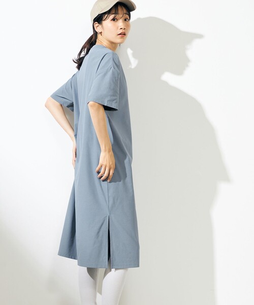 SHARE PARK（シェアパーク）の「【LADIES】UVカット ロゴ半袖カットワンピース（ワンピース・レディース・ホワイト系/ベージュ系/オールドローズ系/ブルー系・X-SMALL/MEDIUM/SMALL）」の19枚目の写真