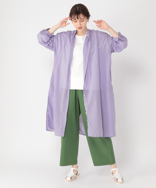 studio CLIP（スタディオクリップ）の「配色ステッチワークパンツ（その他パンツ・レディース・オフホワイト/カーキ・MEDIUM/LARGE）」の3枚目の写真