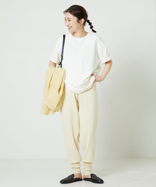 FREAK'S STORE(フリークスストア)の「WEB限定 ビッグシルエットボーダーTシャツ(Tシャツ/カットソー・レディース・オフホワイト/ブラック/グレー/ベージュ/ブラウン/レッド/ブルー/ストライプ・フリ-)」の9枚目の写真