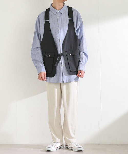 SENSE OF PLACE by URBAN RESEARCH（センスオブプレイスバイアーバンリサーチ）の「フィッシングベスト（ベスト・メンズ・ブラック/カーキ・ONE）」の14枚目の写真