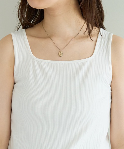 natural couture（ナチュラルクチュール）の「WEB限定/旬のカラーリングが魅力 細リブショート丈カーディガン+デザインタンクセット（カーディガン/ボレロ・レディース・オフホワイト/グレー/ピンク/オレンジ・FREE）」の18枚目の写真