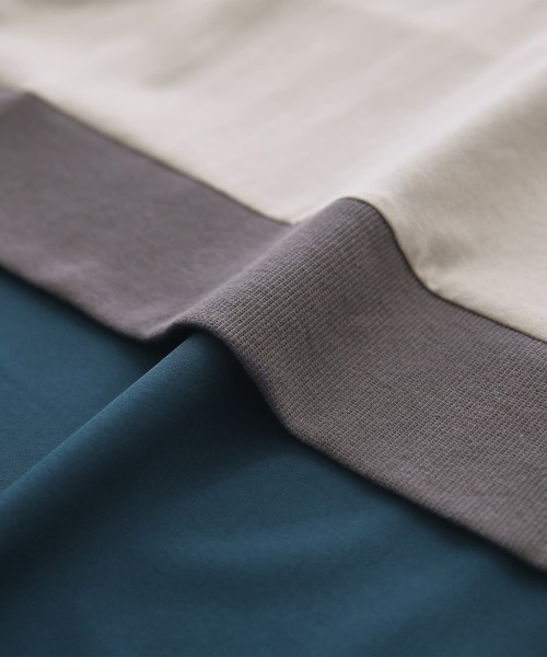 osharewalker（オシャレウォーカー）の「【廃盤】『異素材ドッキング変形デザインカットソー』（Tシャツ/カットソー・レディース・グレイッシュベージュ/ブラック・FREE）」の20枚目の写真