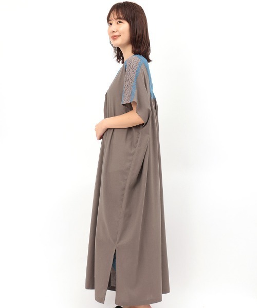 チチカカ（チチカカ）の「キカクロス刺繍ワンピース（ワンピース・レディース・ベージュ/カーキ/モカ・FREE）」の10枚目の写真