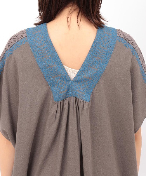 チチカカ（チチカカ）の「キカクロス刺繍ワンピース（ワンピース・レディース・ベージュ/カーキ/モカ・FREE）」の13枚目の写真
