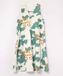D1594 アブストラクトペイントワンピース