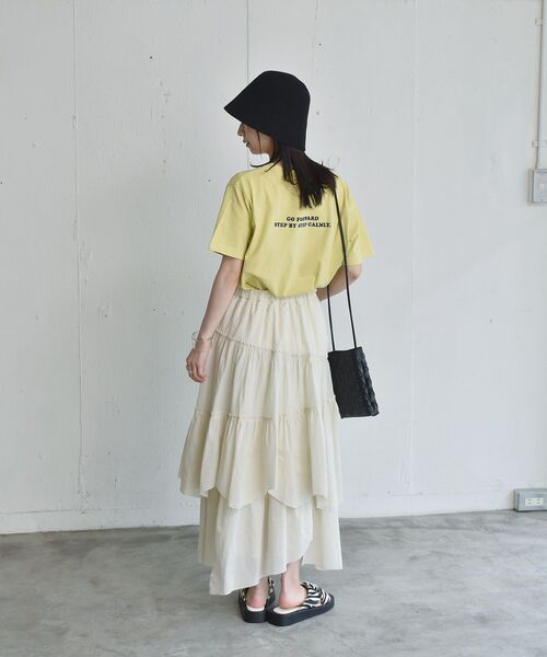 RETRO GIRL(レトロガール)の「ティアードフレアスカート(スカート・レディース・ライトグレー/ブラック/オフホワイト・FREE)」の10枚目の写真