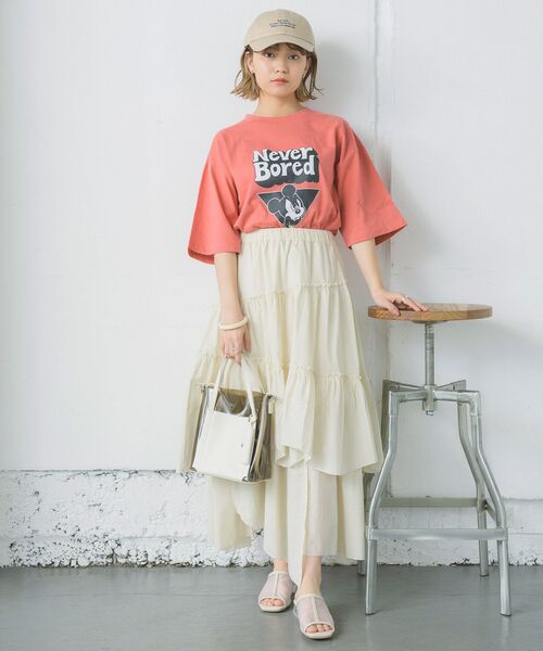 RETRO GIRL(レトロガール)の「ティアードフレアスカート(スカート・レディース・ライトグレー/ブラック/オフホワイト・FREE)」の22枚目の写真