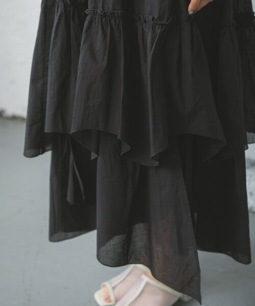 RETRO GIRL(レトロガール)の「ティアードフレアスカート(スカート・レディース・ライトグレー/ブラック/オフホワイト・FREE)」の15枚目の写真