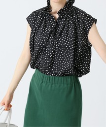 IENA | ドットフリルノースリーブブラウス(シャツ/ブラウス)