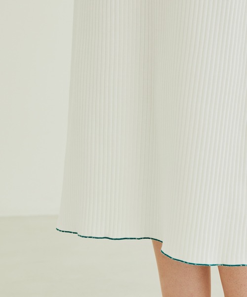 【サステナブル】【TRUECOTTON】[前後2WAY]オーガニックコットンリブワンピース