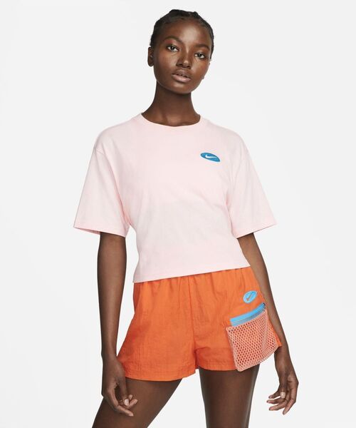 NIKE(ナイキ)の「《セットアップ対応商品》ナイキ スポーツウェア アイコン クラッシュ ウィメンズ ショートスリーブ タイ トップ / Nike Sportswear Icon Clash Women's Short-Sleeve Tie Top(Tシャツ/カットソー・レディース・ホワイト/ピンク系その他2/ブラック・S/M/L/2XL/XL/XS)」の8枚目の写真