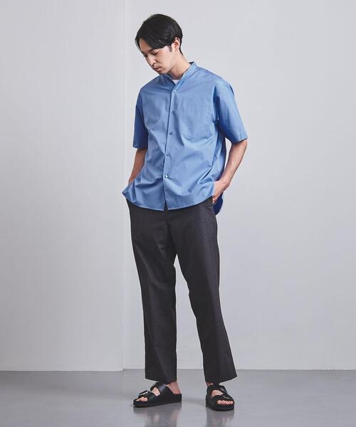 美品★ユナイテッドアローズ　トーマスメイソンソリッドバンドカラーシャツ　1.6万 UNITED ARROWS（ユナイテッドアローズ）の「トーマスメイソン