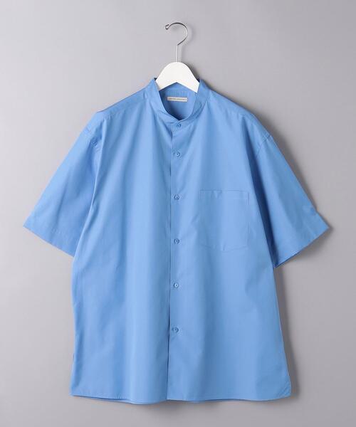 【美品】ユナイテッドアローズ トーマスメイソン バンドカラー半袖シャツ L UNITED ARROWS（ユナイテッドアローズ）の「トーマスメイソン