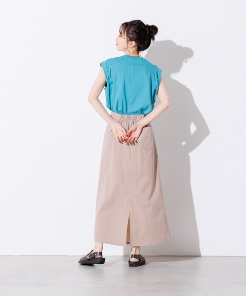 hunch(ハンチ)の「シンプル ノースリーブプルオーバー(Tシャツ/カットソー・レディース・グレー/ブラック/ブラウン系その他/ピンク/ブルーグリーン/ホワイト系その他/オフホワイト・FREE)」の19枚目の写真