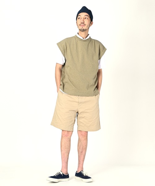 45R(フォーティファイブアール)の「度詰天竺の908Mシャツ(トップ)(ベスト・レディース・カーキ・SMALL/LARGE)」の3枚目の写真