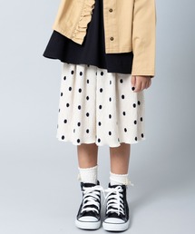 trois lapins kp | ドット柄プリーツスカート(100～130)(スカート)