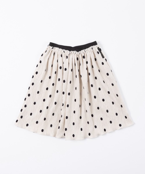 trois lapins kp（トロワラパンケーピー）の「ドット柄プリーツスカート(100～130)（スカート・キッズ・オフホワイト・110cm/120cm/130cm）」の8枚目の写真