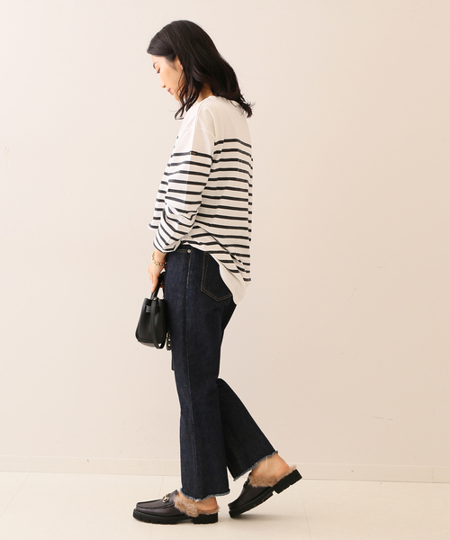 LEMINOR（ルミノール）の「《追加》《別注》【Leminor/ルミノア】FOR L'ESSAGE ナバルボーダー：カットソー（Tシャツ/カットソー・レディース・ホワイト/ブラック・3）」の10枚目の写真