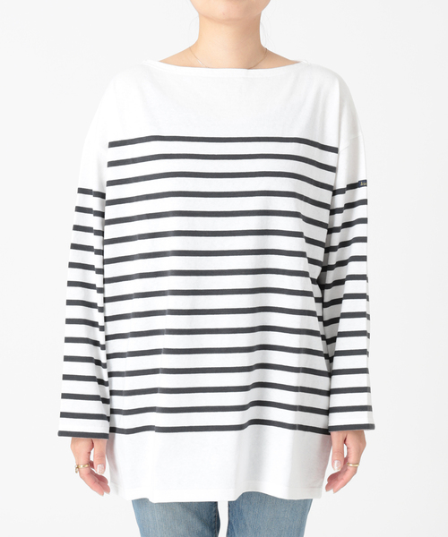 LEMINOR（ルミノール）の「《追加》《別注》【Leminor/ルミノア】FOR L'ESSAGE ナバルボーダー：カットソー（Tシャツ/カットソー・レディース・ホワイト/ブラック・3）」の17枚目の写真