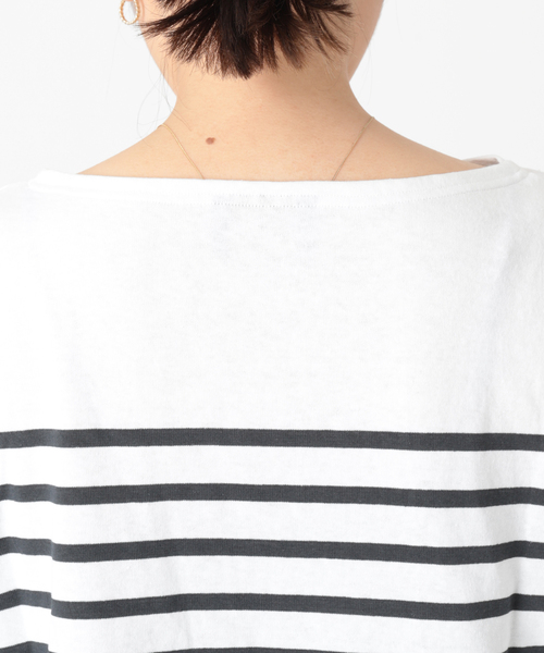 LEMINOR（ルミノール）の「《追加》《別注》【Leminor/ルミノア】FOR L'ESSAGE ナバルボーダー：カットソー（Tシャツ/カットソー・レディース・ホワイト/ブラック・3）」の20枚目の写真