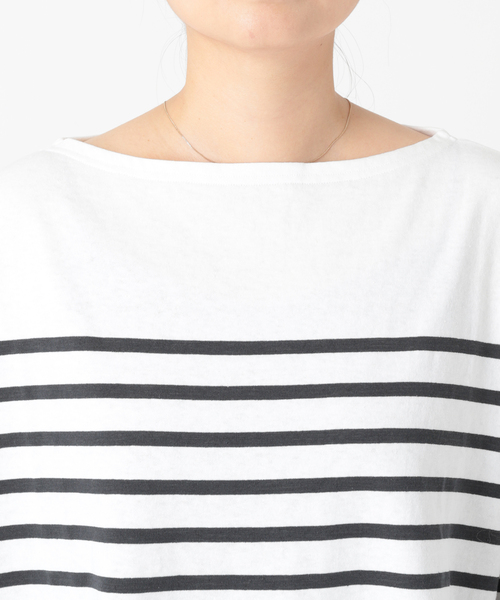 LEMINOR（ルミノール）の「《追加》《別注》【Leminor/ルミノア】FOR L'ESSAGE ナバルボーダー：カットソー（Tシャツ/カットソー・レディース・ホワイト/ブラック・3）」の21枚目の写真