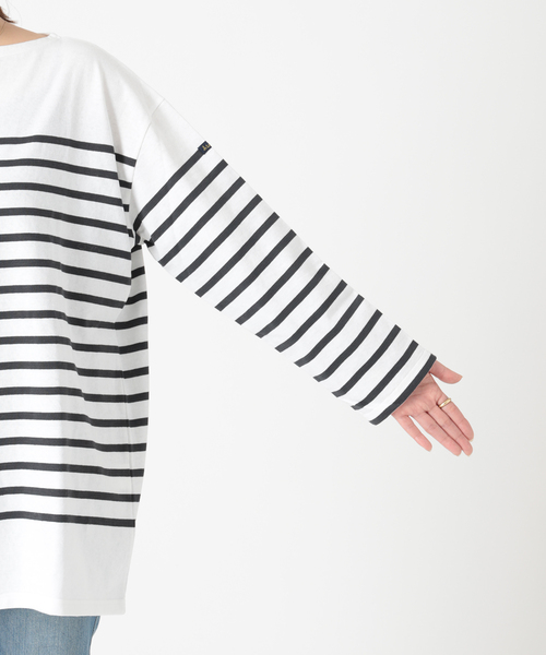 LEMINOR（ルミノール）の「《追加》《別注》【Leminor/ルミノア】FOR L'ESSAGE ナバルボーダー：カットソー（Tシャツ/カットソー・レディース・ホワイト/ブラック・3）」の22枚目の写真