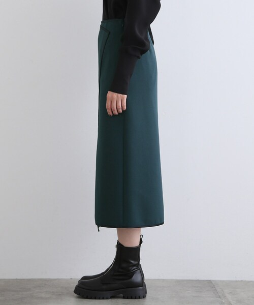 INDIVI（インディヴィ）の「◆【褒められスカート/洗える/日本製】ラップデザインスカート（スカート・レディース・ボルドー/ダークグリーン/ブラック/アイボリー/カーキ・40/38/36/05/15 /13/17/03/19/12）」の8枚目の写真