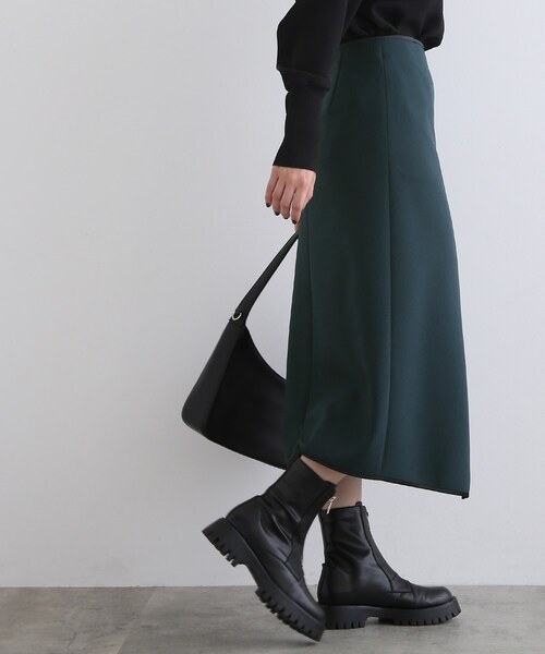 INDIVI（インディヴィ）の「◆【褒められスカート/洗える/日本製】ラップデザインスカート（スカート・レディース・ボルドー/ダークグリーン/ブラック/アイボリー/カーキ・40/38/36/05/15 /13/17/03/19/12）」の14枚目の写真