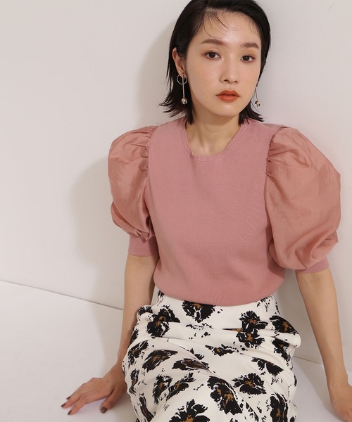 NATURAL BEAUTY BASIC ニット セーター ドッキングシアー