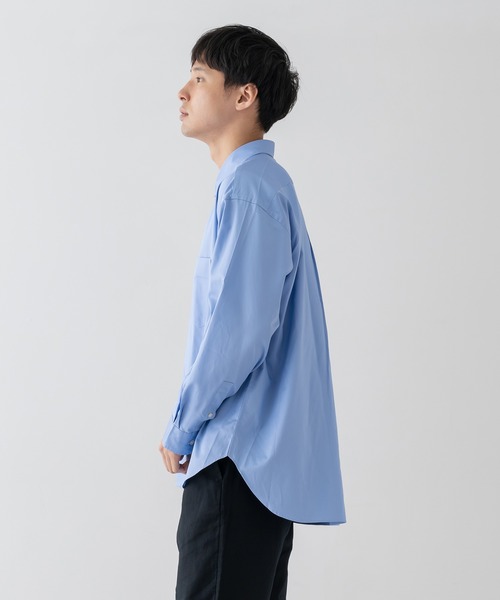 BRICK＆SONS シャツ リラックスバックプリーツシャツ「スカイ