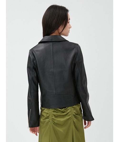 FRAY I.D(フレイアイディー)の「ラムレザーライダースジャケット(ライダースジャケット・レディース・キャメル/ブラック・1/0)」の8枚目の写真