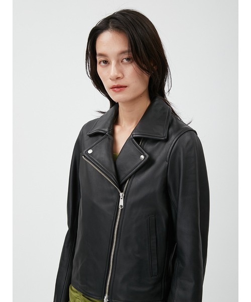 FRAY I.D(フレイアイディー)の「ラムレザーライダースジャケット(ライダースジャケット・レディース・キャメル/ブラック・1/0)」の10枚目の写真