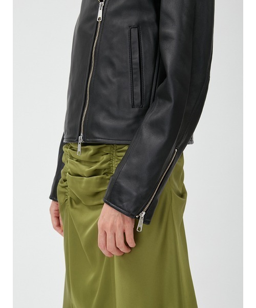 FRAY I.D(フレイアイディー)の「ラムレザーライダースジャケット(ライダースジャケット・レディース・キャメル/ブラック・1/0)」の11枚目の写真