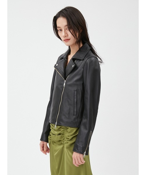 FRAY I.D(フレイアイディー)の「ラムレザーライダースジャケット(ライダースジャケット・レディース・キャメル/ブラック・1/0)」の15枚目の写真